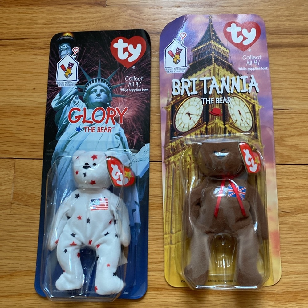 Vintage 1999 McDonald’s Glory and Britannia Ty Beanie Babies